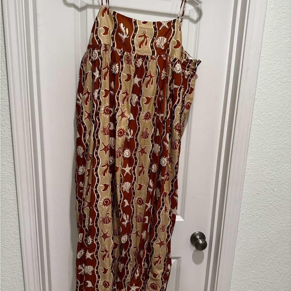 The Lullaby Club Brown and Cream Maxi